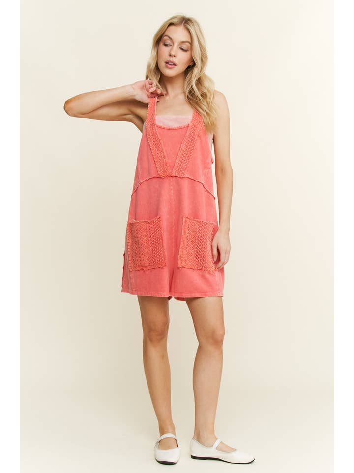 J.Her – Engroshandel Romper - Dame – Mineralvasket blonde boho forårsromper HR6404