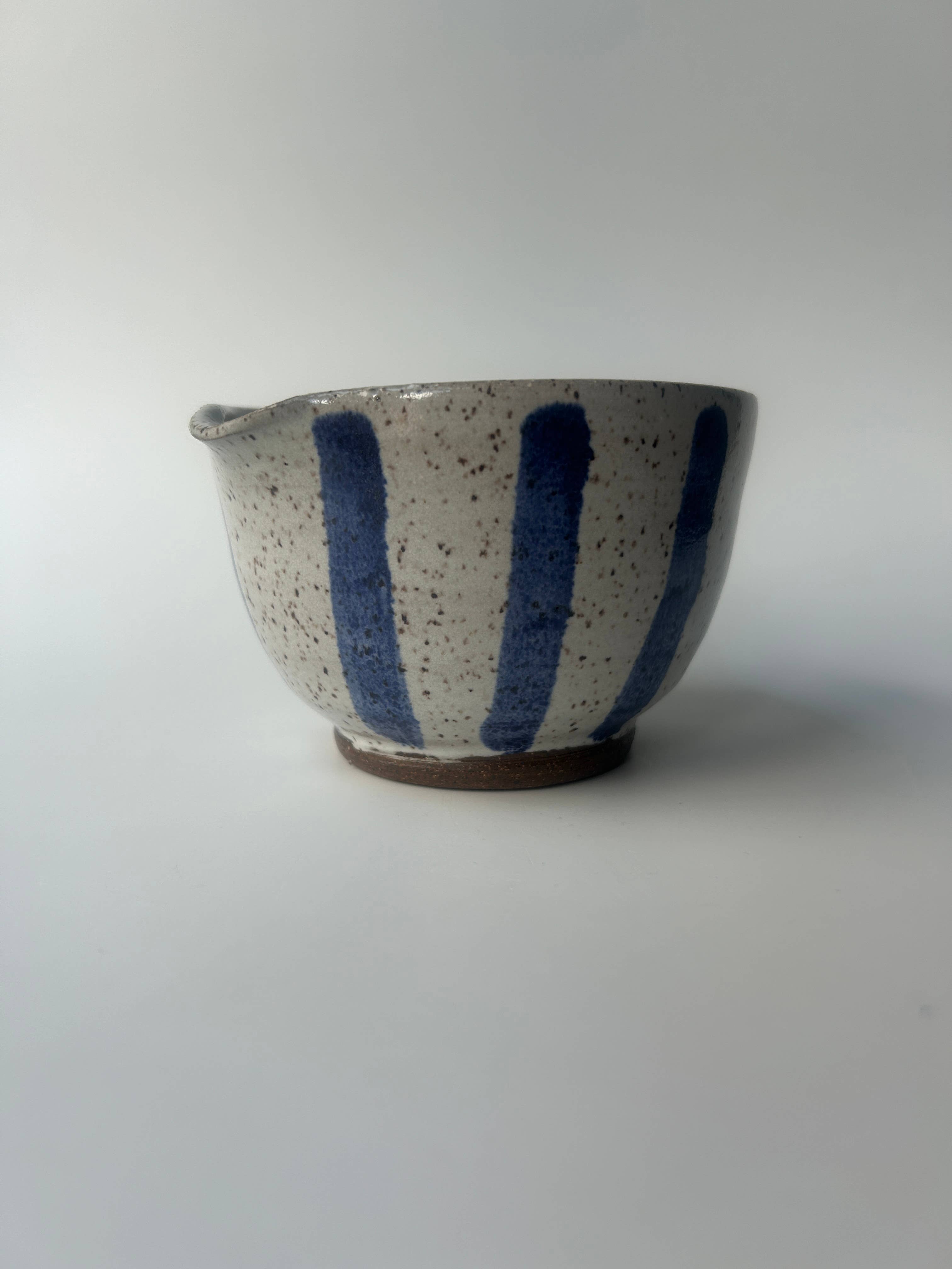Sarah Mennell Ceramics - Wholesale Coffee/Tea Cup - Handmade Ceramic Matcha Bowl – Blue Stripe2