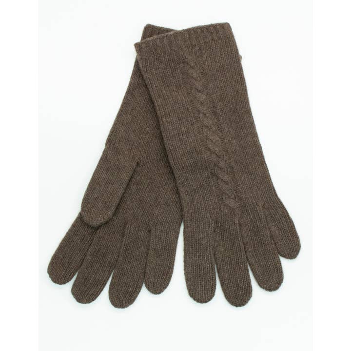 Portolano - Wholesale Gloves - Women's - CASHMERE GLOVES WITH MINI CABLE