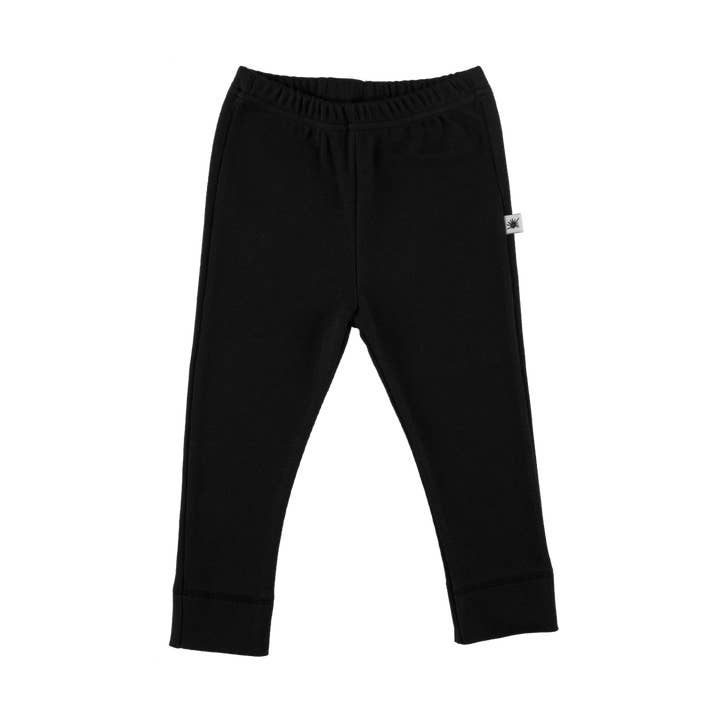 Leggings a costine «Simples» in cotone biologico - Antracite per la vendita all'ingrosso da parte di Little Yucca