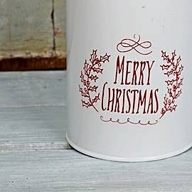 Holiday Depot Inc. - Wholesale Christmas Decoration - M11123- 5.5Hx4inD Holiday Bucket-Merry Xmas2