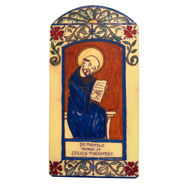 St. Tuotilo for wholesale by Lynn Garlick Retablos