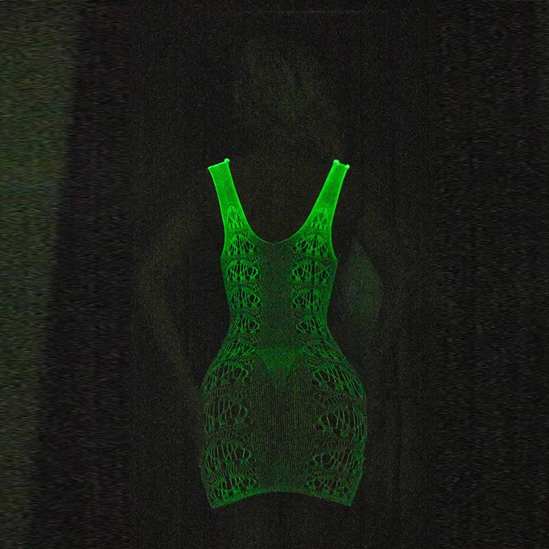 Sweetkama – wholesale Lingerie Set – women's – Glow in the Dark See Through Fishnet Bodystockings Dress1