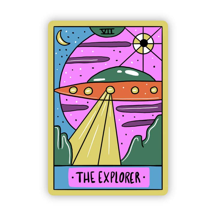 Big Moods - Wholesale Sticker - "The Explorer" Outer Space Tarot Card Sticker