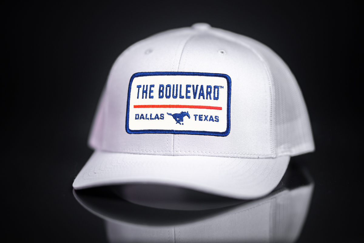 Last Stand Hats, LLC - Wholesale Trucker Hat - Unisex - SMU / The Boulevard Rectangle Patch / Mesh Snap Back / 127 / SMU0042