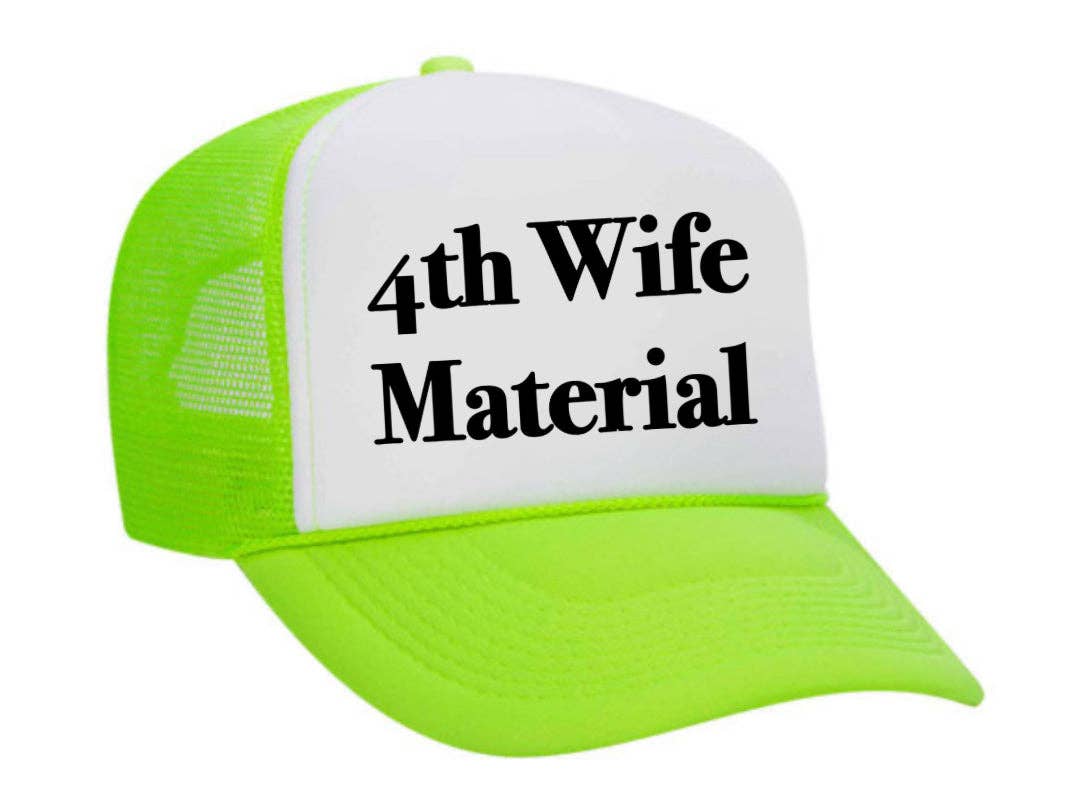 Inappropriate Trucker Hats - Venta al por mayor Gorra trucker - Mujer - Gorra de camionero 4th Wife Material18