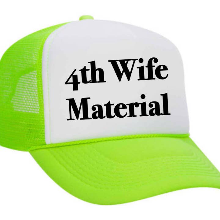 Inappropriate Trucker Hats - Venta al por mayor Gorra trucker - Mujer - Gorra de camionero 4th Wife Material18