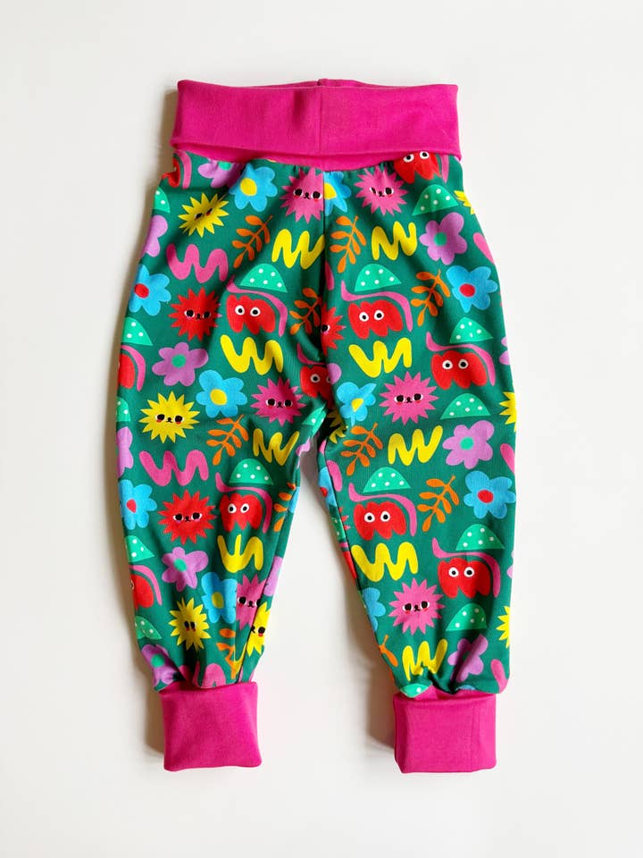 Colour Pop Garden Print Grow With Me Organic Leggings for wholesale by Tutti Frutti clothing