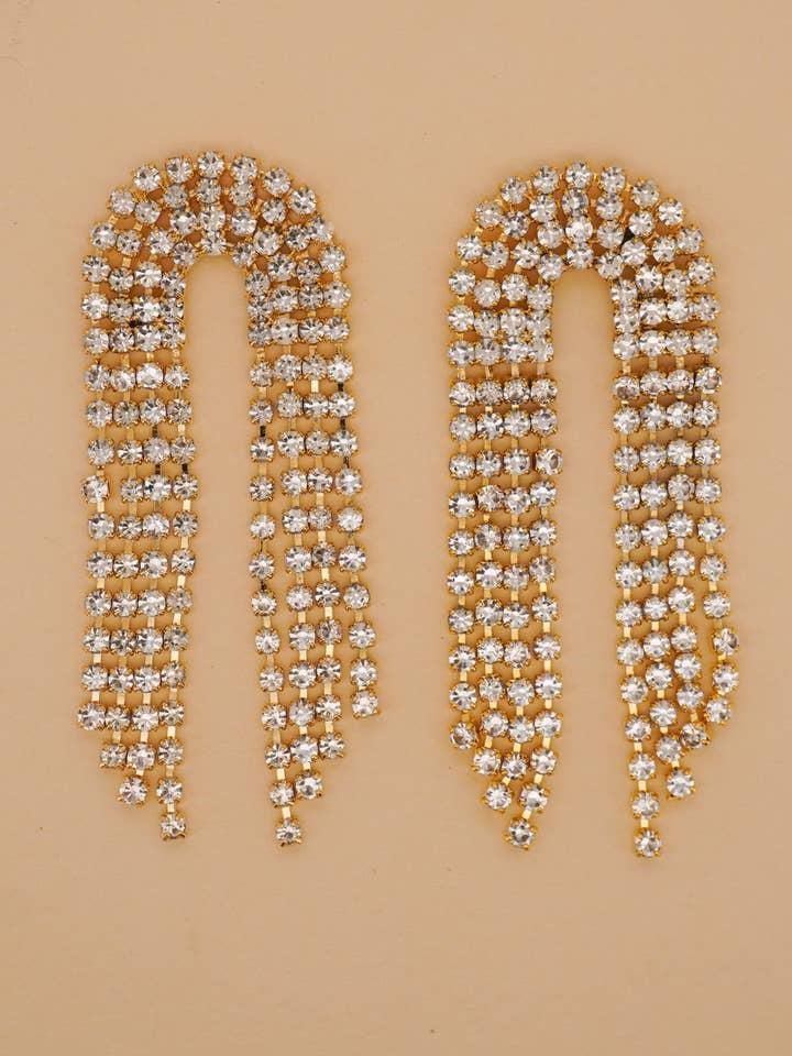 Arch Chandelier Zirconia Earrings for wholesale by Paulina Otero
