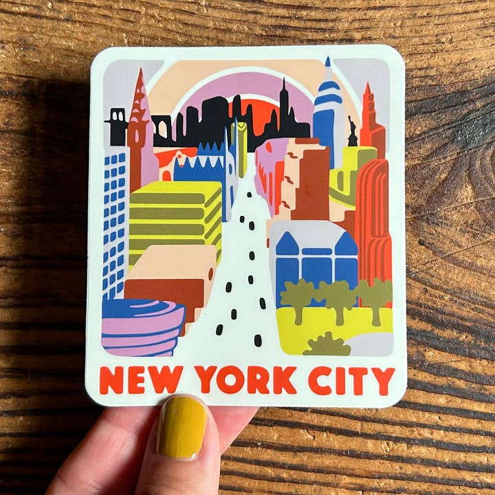 NYC New York City Bumper Sticker / Waterproof Vinyl Decal for wholesale by Fresh Fish