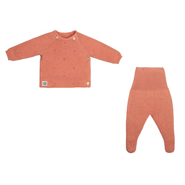 Kyr Baby Set Dusty Pink 100% Cotton for wholesale on Faire1