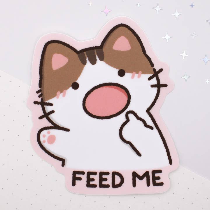 Miko Feed Me • Vinyl Sticker for wholesale by Sam’s Scribbles