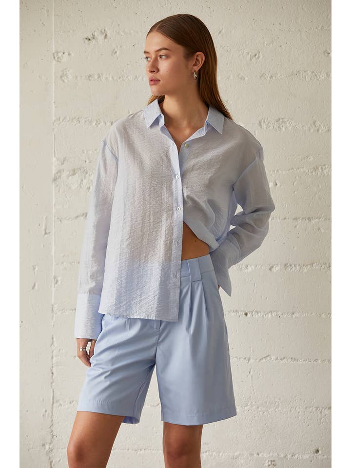 LIGHT BLUE CP8502 - Erin Modal Blend Bermuda Shorts for wholesale on Faire