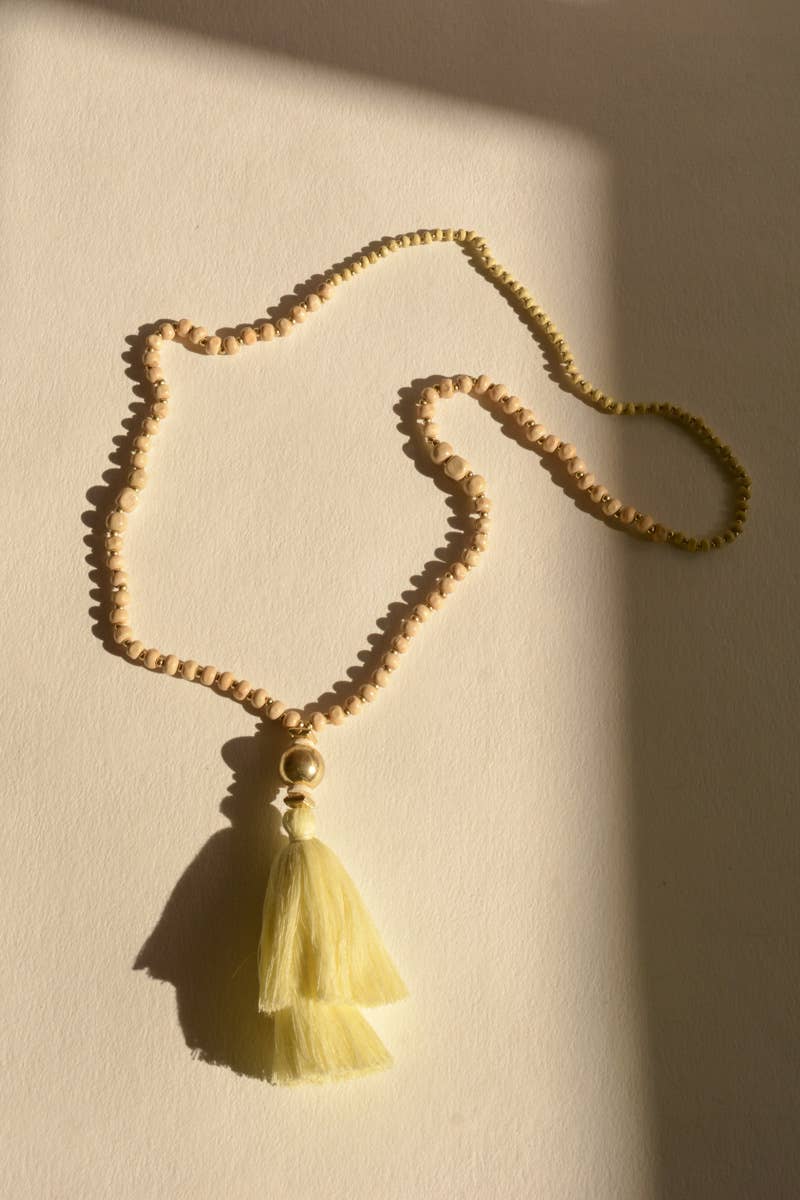 Leto Accessories - Wholesale Beaded/Pearl Necklace - Bohemia Beaded Tassel Necklace1