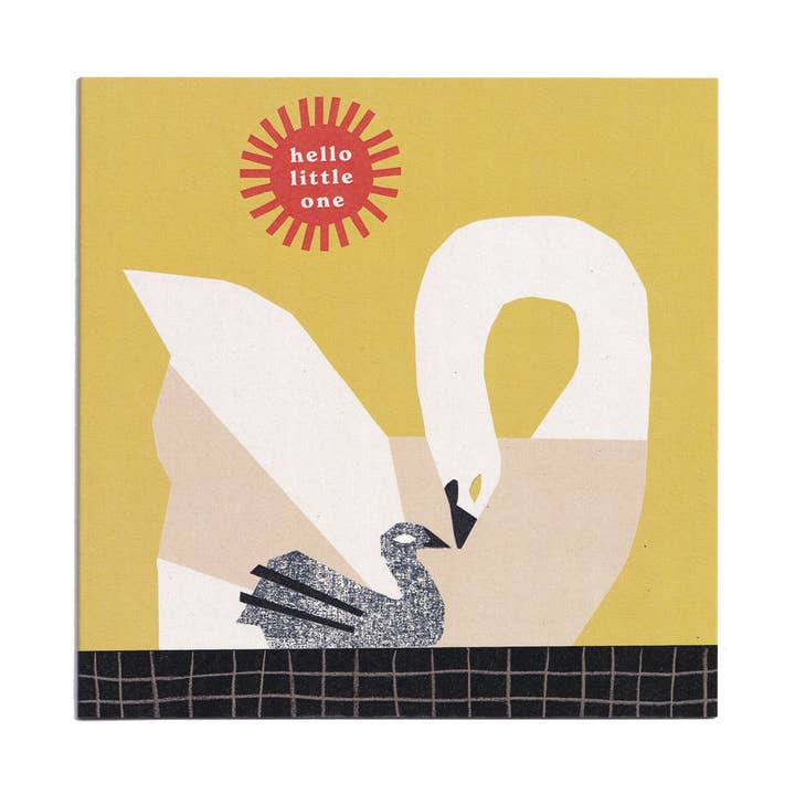 Cait McEniff - Wholesale Congratulations Card - New Baby Swans Greetings Card0
