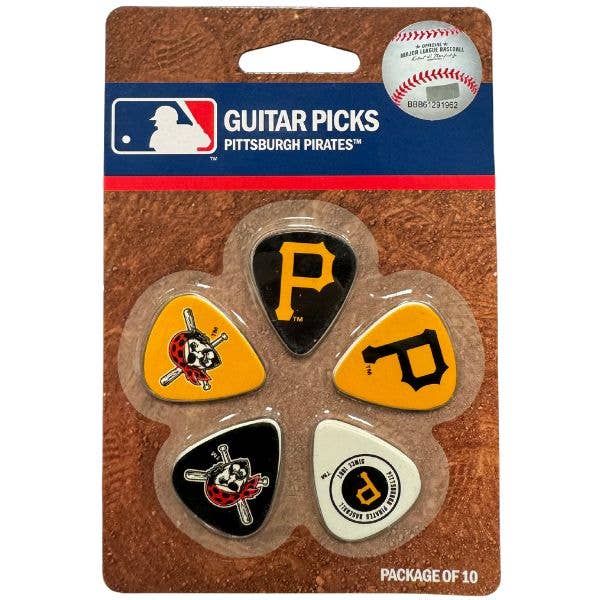 Pittsburgh Pirates - 10Pack Team Guitar Picks for wholesale by St. Louis Wholesale LLC