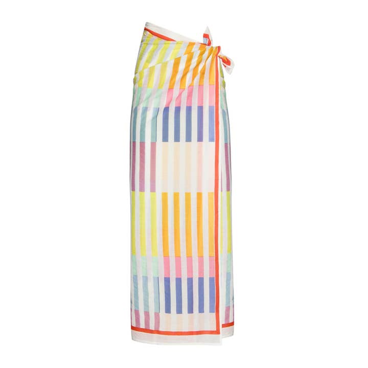 Sunshine Tienda - Wholesale Swim Cover Up - Women's - Rainbow Stripe Sarong