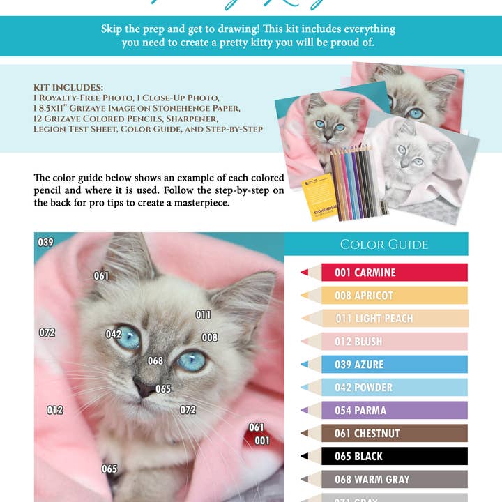 Grizaye - Vendita all'ingrosso Kit per lavoretti fai da te - Kit da disegno: Pretty Kitty