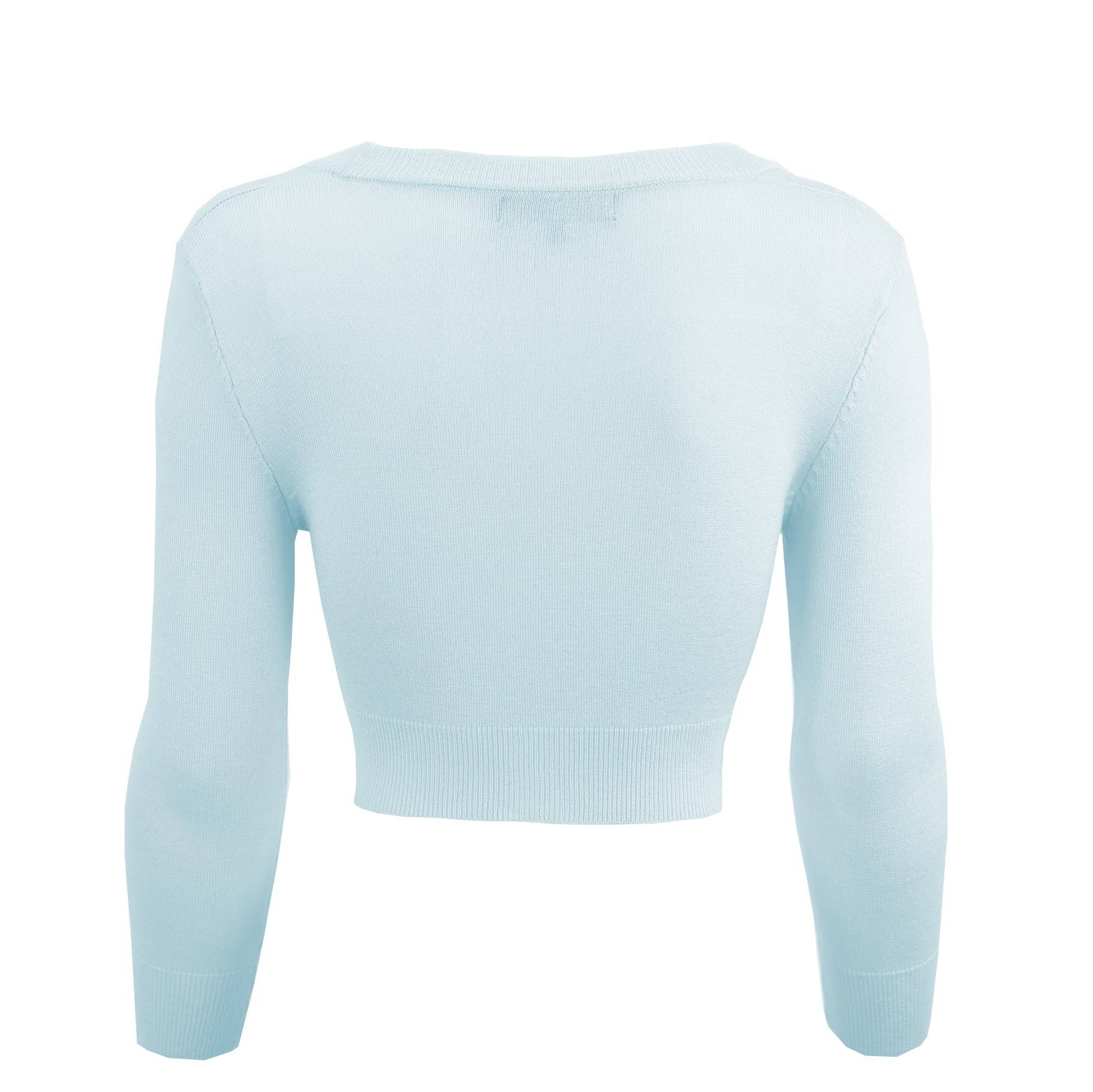 Mak - Wholesale Cardigan - Women's - Cropped Bolero 3/4 Sleeve V-Neck PLUS size Cardigan CO129PL46