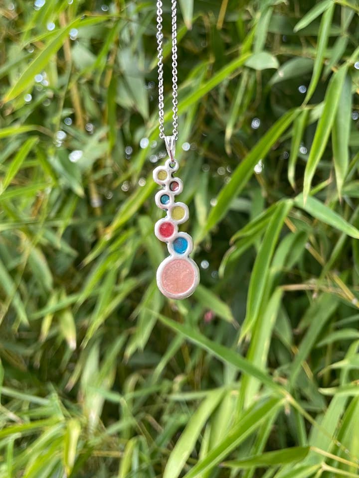 Zilveren kleurrijke ketting voor wholesale door Origine Bijoux