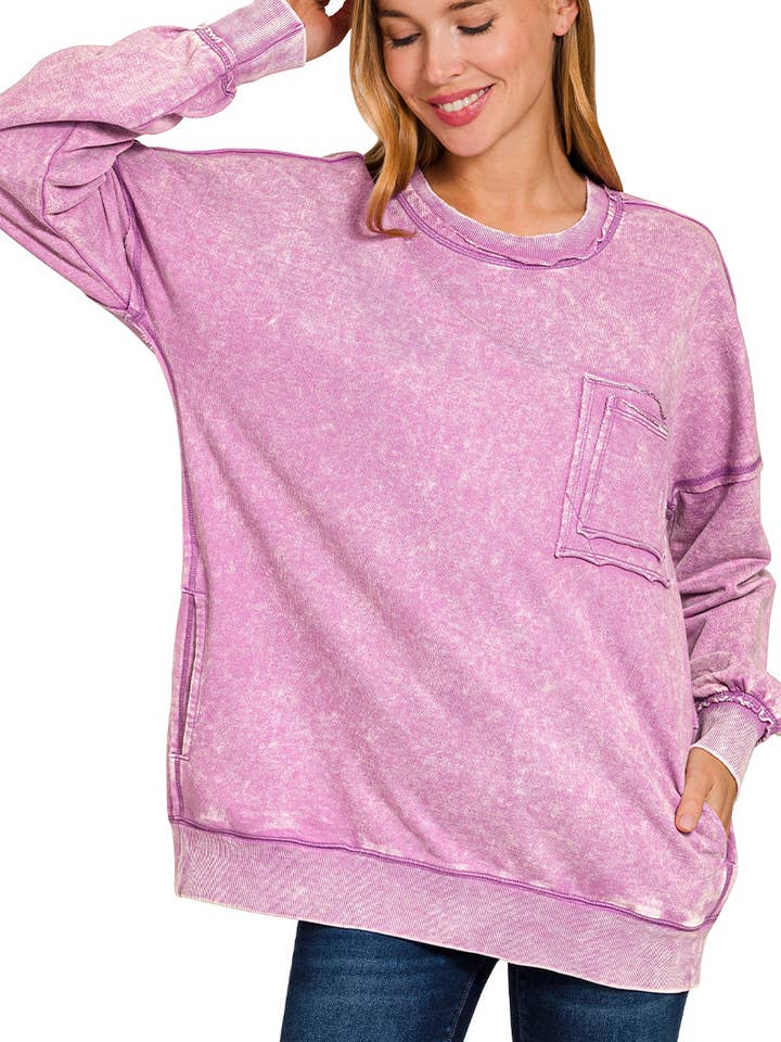 F/terry Acid Wash Raw Edge Front Pocket Pullover and other Purchase Wholesale raw edge. Free Returns & Net 60 Terms on Faire trending on Faire.