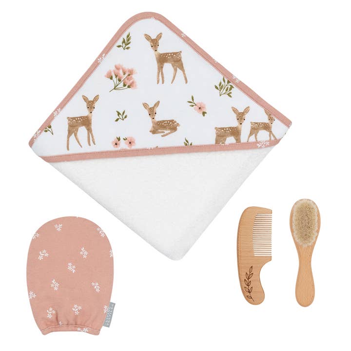 Living Textiles - Wholesale Bath & body set – Baby - 4pc Baby Bath Gift Set - Sophia's Gardens