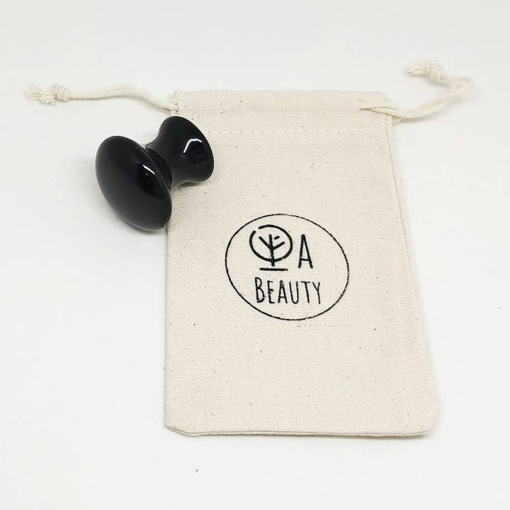 YA BEAUTY - Venta al por mayor Utensilio Gua Sha - Black Obsidiana Champiñón | Restaurador de Ojos y Desinflado4