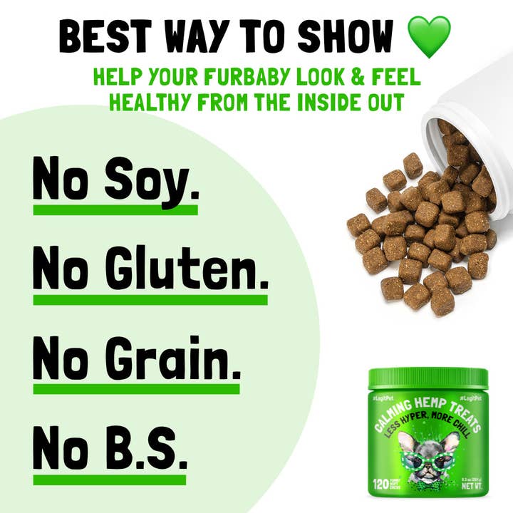 LEGITPET - Wholesale Pet Treats - Dog - Calming Hemp Treats for Dogs with Chamomile