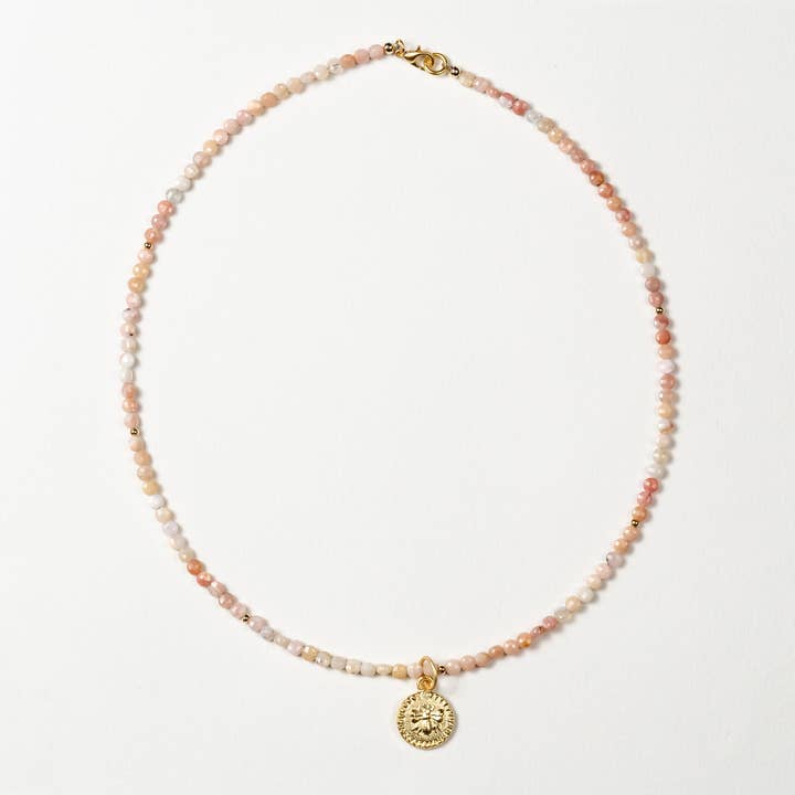Aria Opal Bee Necklace for wholesale by Be the Light Malas