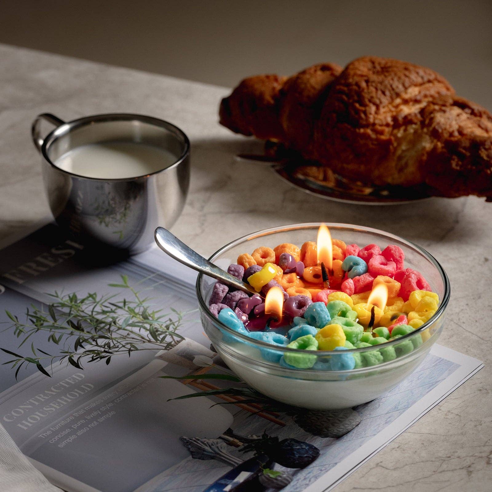 Southlake Gifts Canada - Wholesale Novelty Candle - Fruit Loops Cereal Candle Bowl2
