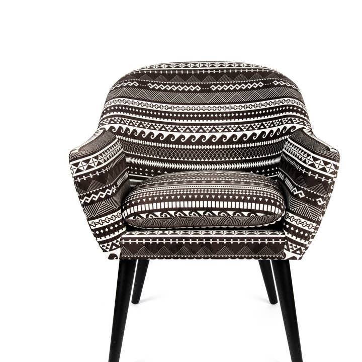 Dekorativ fåtölj Etnisk – Polyester, 70,5x65x83 cm Vit och Svart för wholesale av Bergamaschi & Vimercati S.p.a.