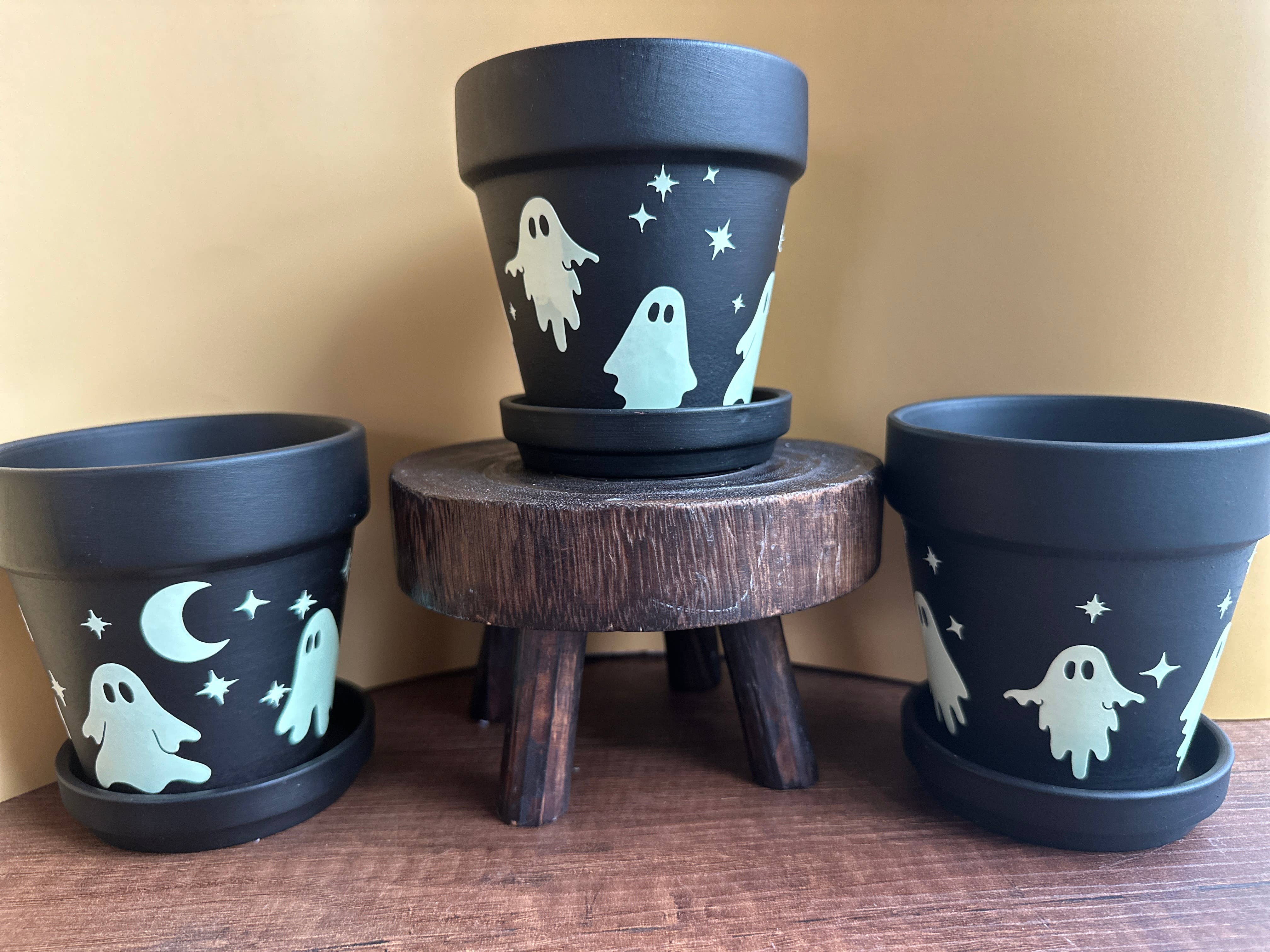 Peach Tree Design Shop – Großhandel Blumentopf – Im Dunkeln leuchtendes Pflanzgefäß, Halloween-Pflanzgefäß, Geister-Pflanzgefäß9