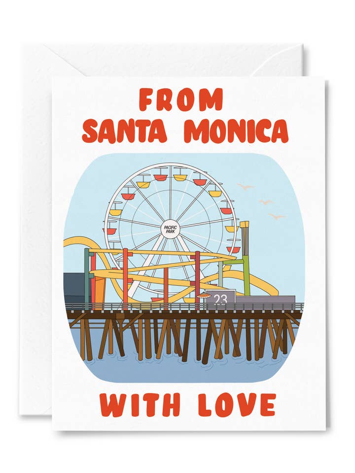 From Santa Monica Pier Card for wholesale by Illustrating Amy
