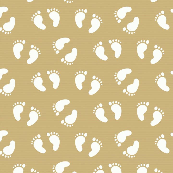 Carta da regalo con Baby Feet Kraft per la vendita all'ingrosso da parte di kadopapier.net