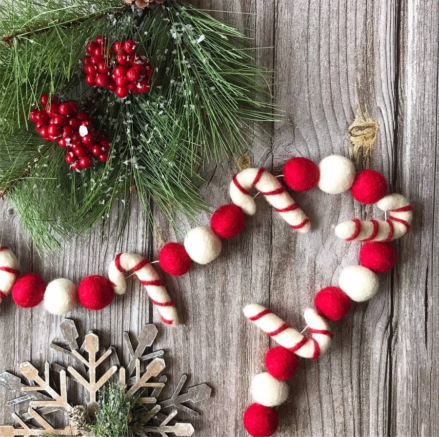 AKUKU - Venta al por mayor Banderines/guirnaldas - Guirnalda Clásica de Bastones de Caramelo6