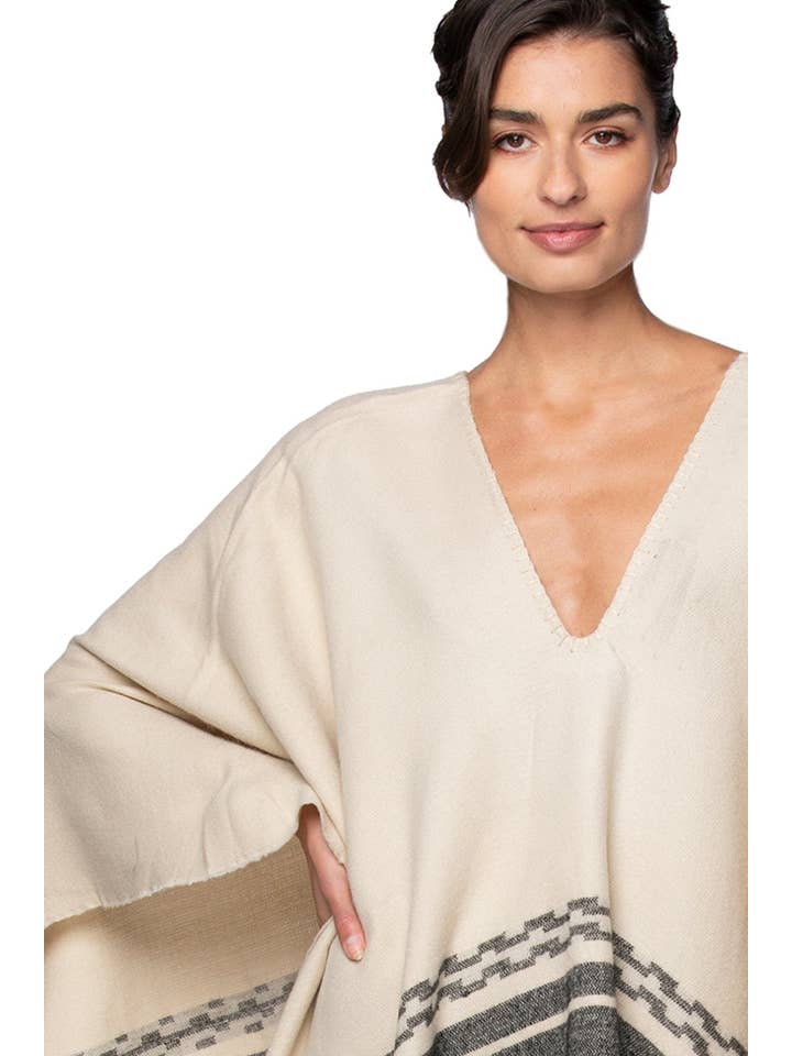 Subtle Luxury - Wholesale Poncho - Women's - Rolling Stone Woven Blanket Poncho2