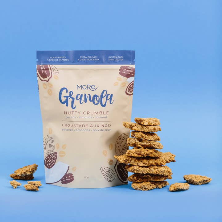 Nutty Crumble Snackable Granola Chunks for wholesale by More Granola