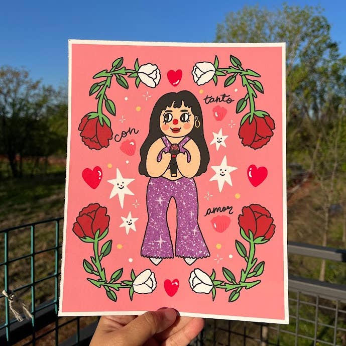 Con Tanto Amor Selena Print for wholesale by Sofi Arte Studio