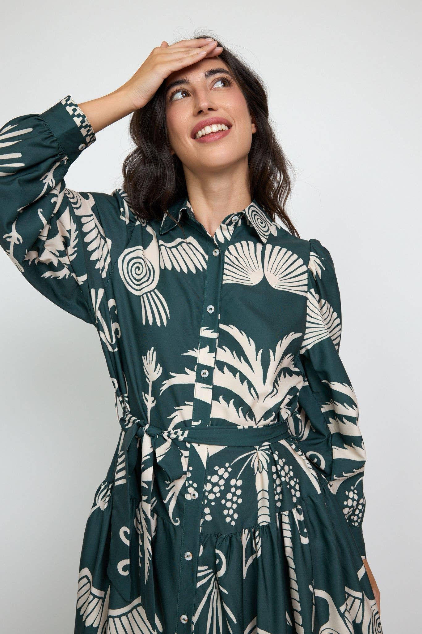 SWEET MAGIC MODA Y COMPLEMENTOS - Venta al por mayor Vestido - Mujer - VESTIDO LARGO ESTAMPADO MANGA LARGA1