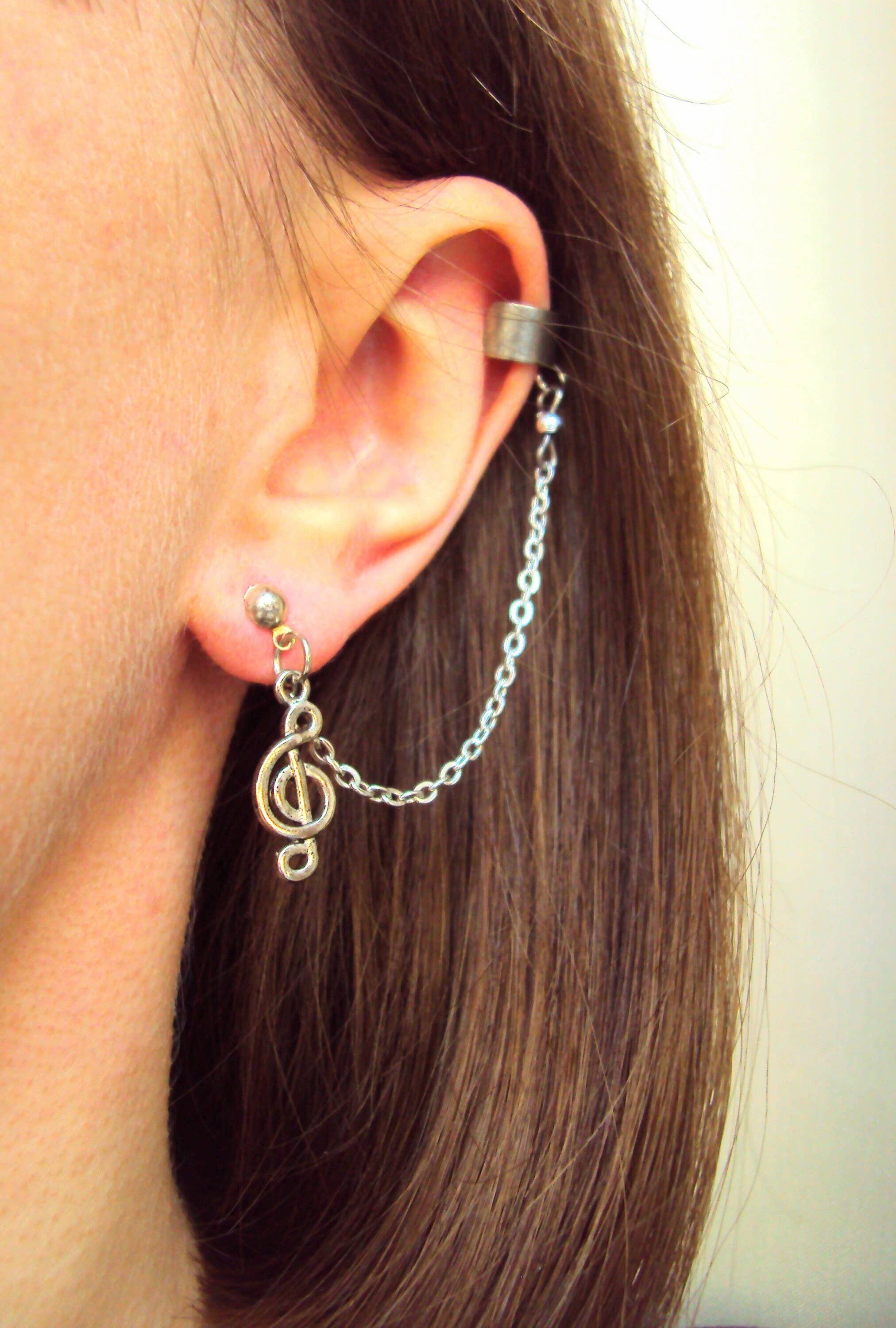 SomeBijoux4You - Vendita all'ingrosso Orecchini ear cuff/ear wrap - Orecchini a forma di chiave di violino, a forma di chiave di violino, senza perforazione della cartilagine6