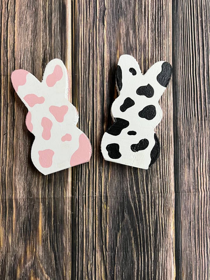 Cow Print Bunny Peeps for wholesale by Circle P Creations