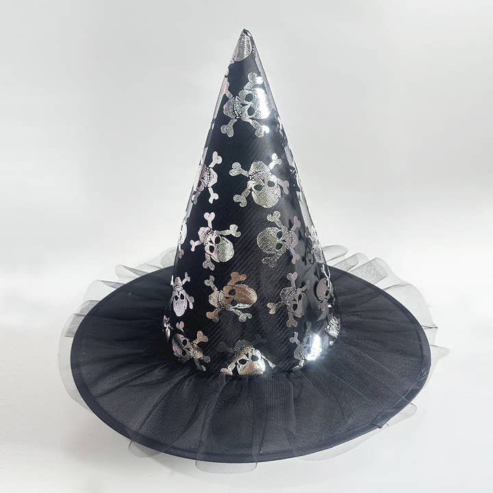 Little Trendy - Wholesale Party Hat/Crown - Halloween Glitter Mesh Witch Hat Party dress hat13