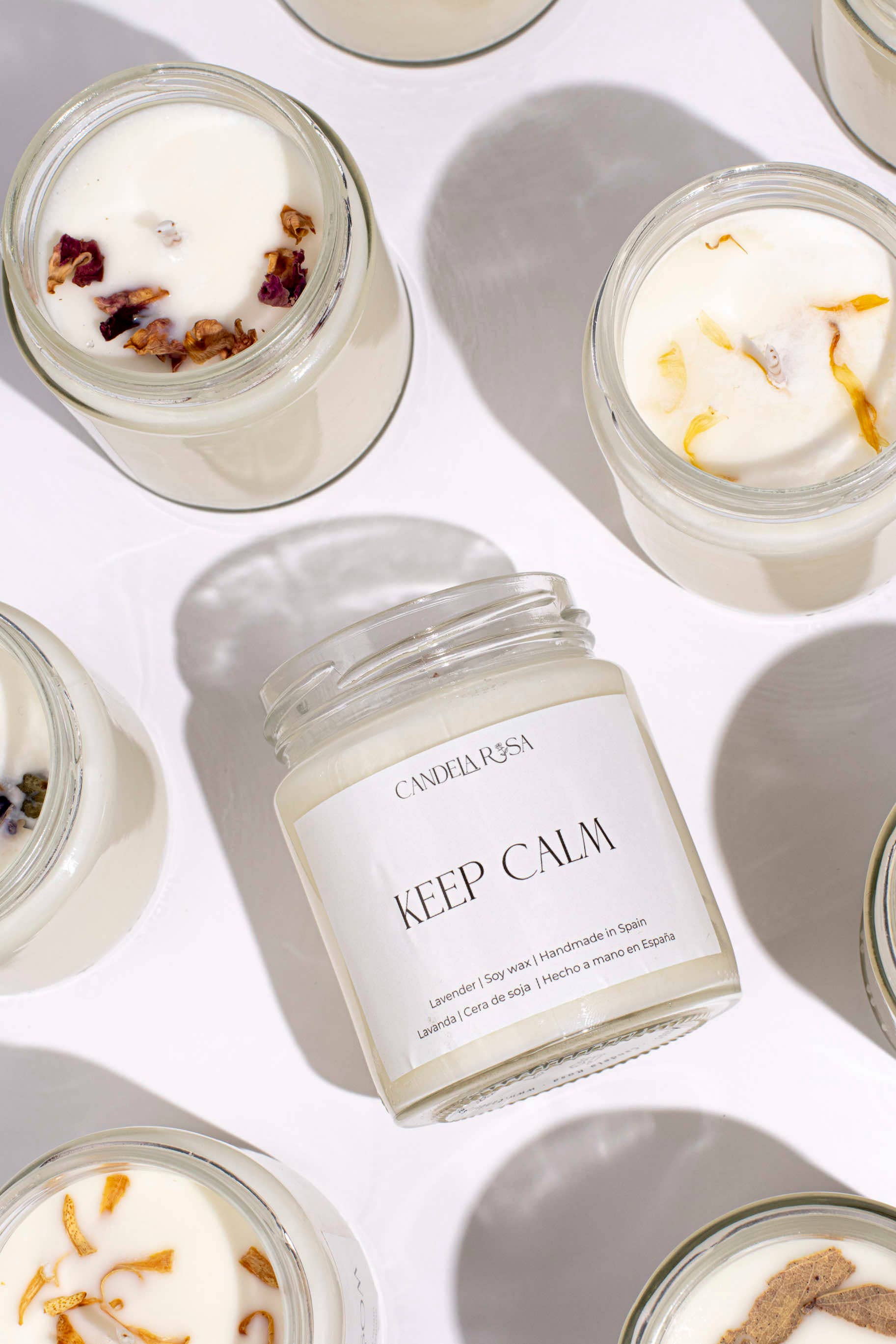 Candela Rosa - Venta al por mayor Velas en tarros - Vela aromática artesanal lavanda con cera de soja1