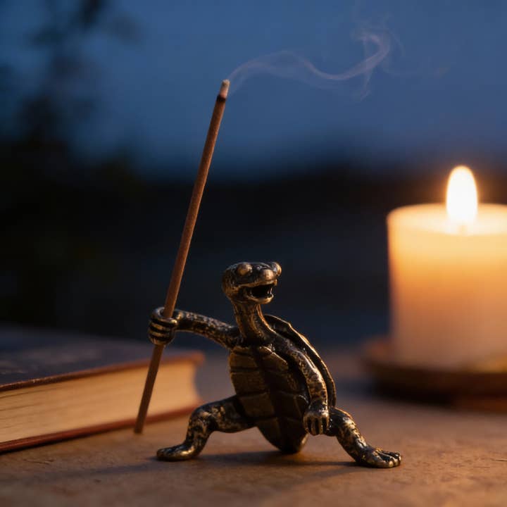 Kiyo Home - Wholesale Incense Holder - Brass Turtle Incense Holder | Incense Holder | Ocean Decor15