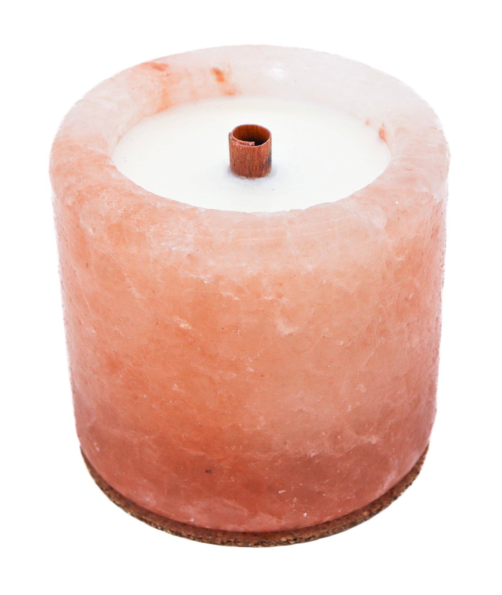 Himalayan Secrets - Wholesale Candle Holder - Cylinder Shape Pink Salt Poured Wax Candle Holder 3.5"1