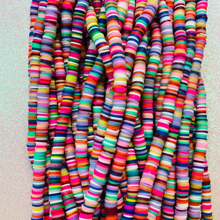 The Bead Bazaar - Wholesale Beads - Disc Beads, Multicolored Beads, Spacer Beads, Polymer Clay Beads, Jewelry Making, Jewelry Supplies, Flat Disc Beads, Multicolored Heishi Beads