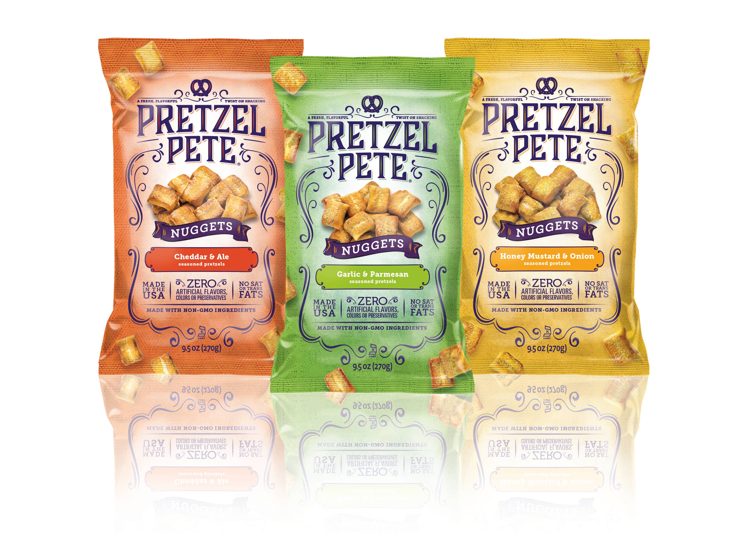 Pretzel Pete - Wholesale Pretzels - Honey Mustard & Onion Nuggets 9.5oz3