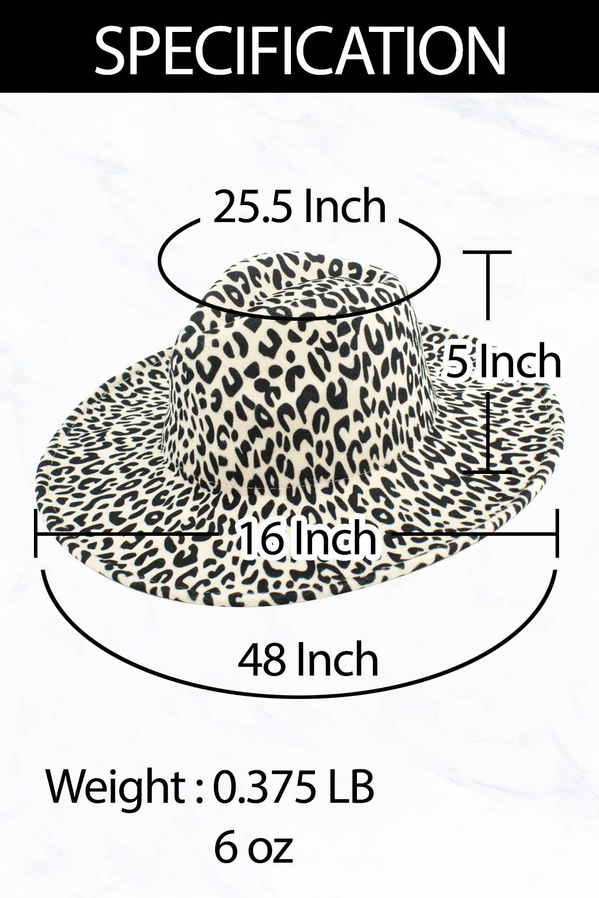 Suzie Q USA - Wholesale Fedora - Women's - Big Brim Peach Heart Top Leopard Jazz Fedora Hat8