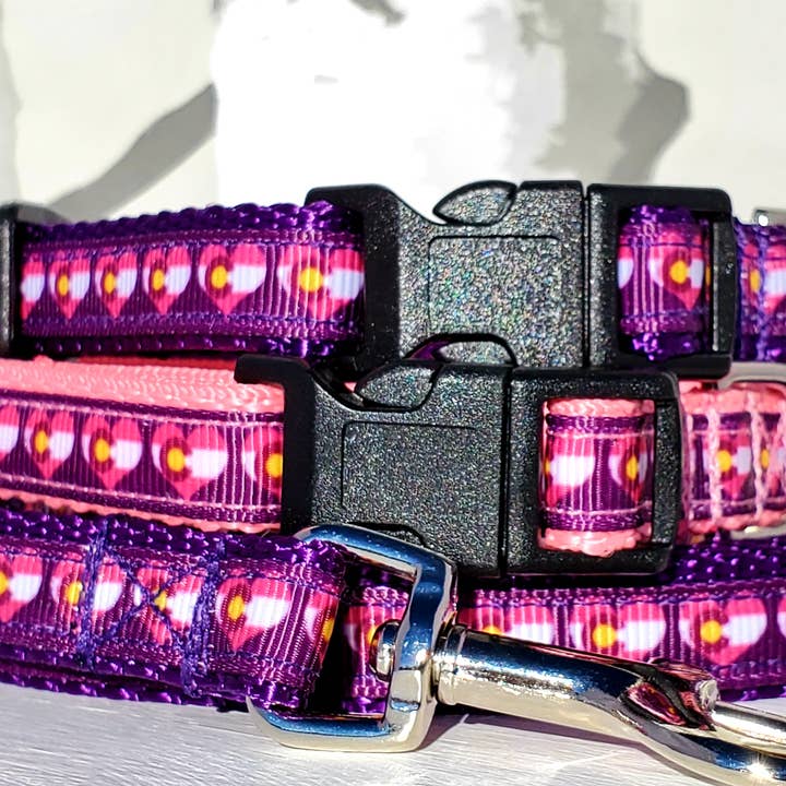 Rocky Mountain Hound - Wholesale Pet Collar - Dog - 1/2" Pink or Purple Colorado Dog Collar, Leash, or Harness