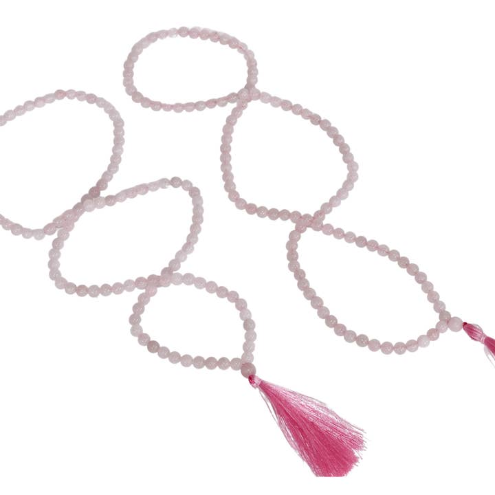 Soothing Crystals - Wholesale Prayer beads necklace - Gemstone Mala | Rose Quartz | 108 Prayer Beads Jap Mala 2